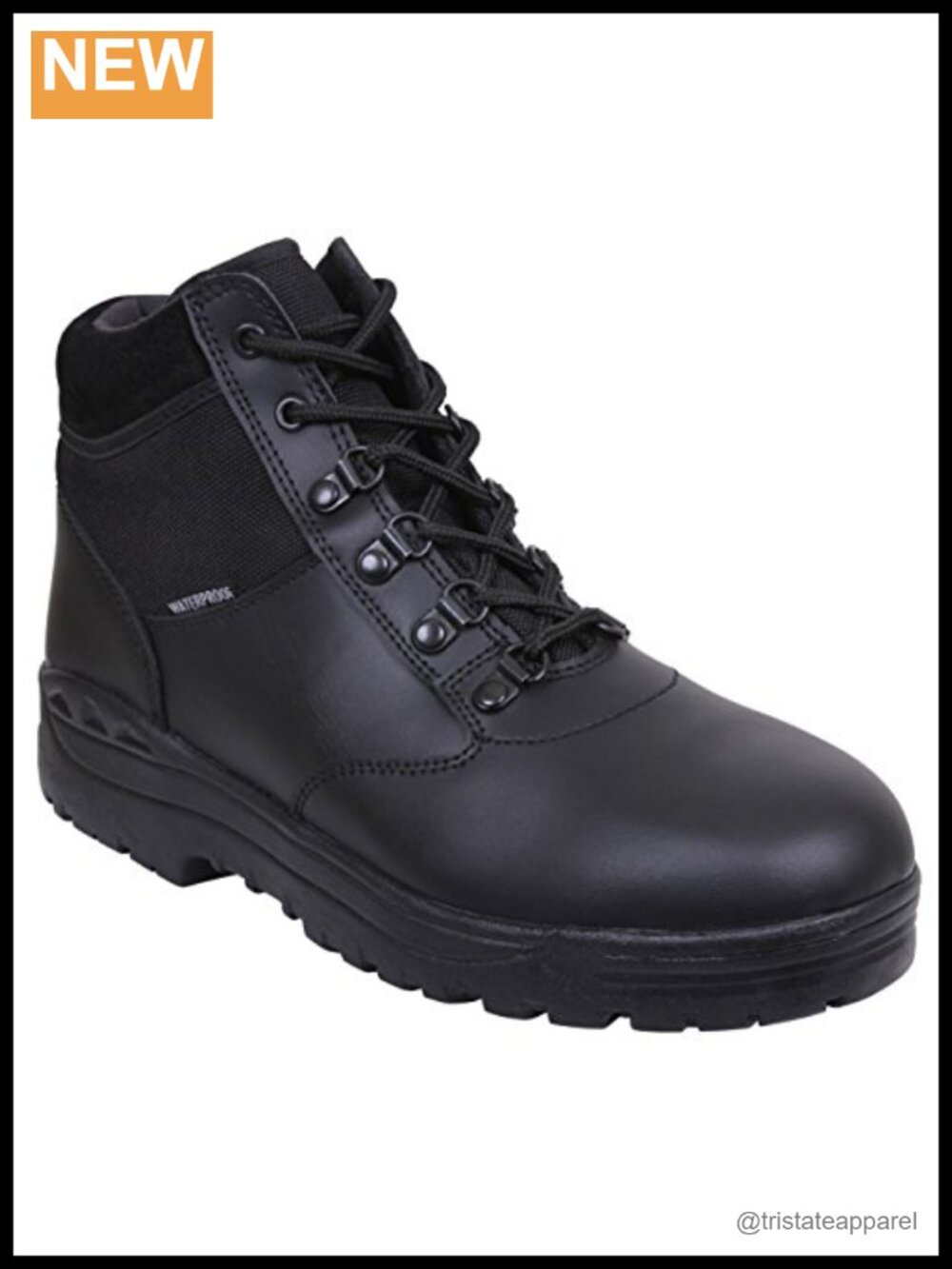 Waterproof Tactical Boot Nylon Leather Rubber Slip Resistant Work